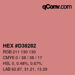 Color code: HEX #D38282 | qconv.com
