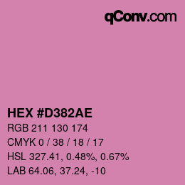 颜色代码: HEX #D382AE | qconv.com
