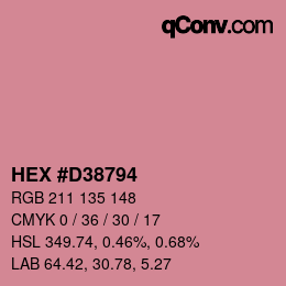 Color code: HEX #D38794 | qconv.com