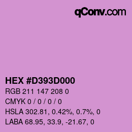 Color code: HEX #D393D000 | qconv.com