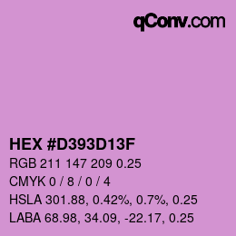 Code couleur: HEX #D393D13F | qconv.com