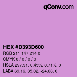 Color code: HEX #D393D600 | qconv.com