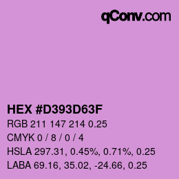 Color code: HEX #D393D63F | qconv.com