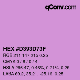 Código de color: HEX #D393D73F | qconv.com