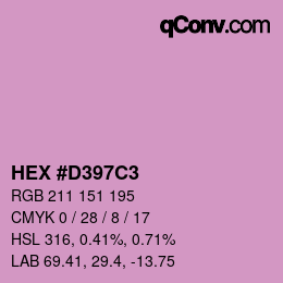 颜色代码: HEX #D397C3 | qconv.com