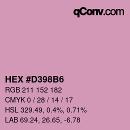 颜色代码: HEX #D398B6 | qconv.com