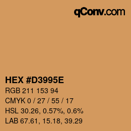 Color code: HEX #D3995E | qconv.com