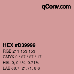 Color code: HEX #D39999 | qconv.com