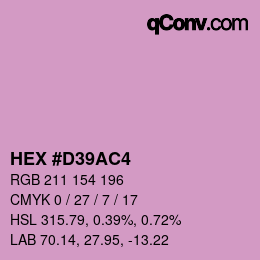 Color code: HEX #D39AC4 | qconv.com