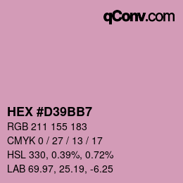 Color code: HEX #D39BB7 | qconv.com