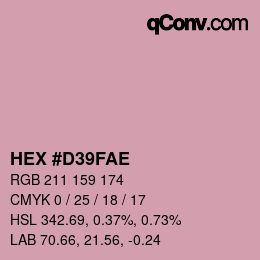 Farbcode: HEX #D39FAE | qconv.com