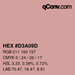 Color code: HEX #D3A09D | qconv.com