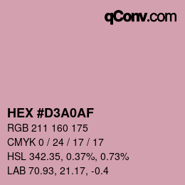 Color code: HEX #D3A0AF | qconv.com
