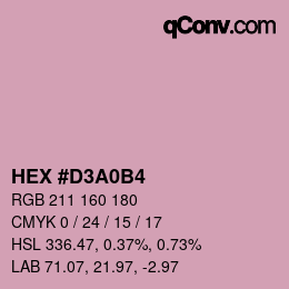 カラーコード: HEX #D3A0B4 | qconv.com