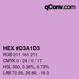 Código de color: HEX #D3A1D3 | qconv.com