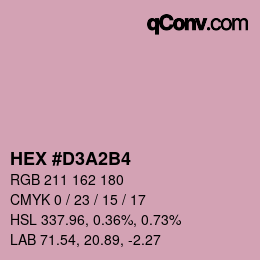 カラーコード: HEX #D3A2B4 | qconv.com