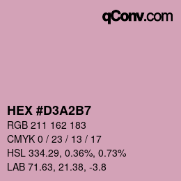 カラーコード: HEX #D3A2B7 | qconv.com