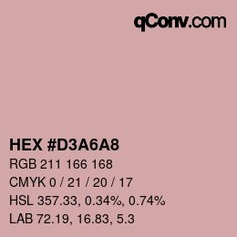 カラーコード: HEX #D3A6A8 | qconv.com