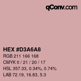 颜色代码: HEX #D3A6A8 | qconv.com