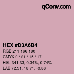 Farbcode: HEX #D3A6B4 | qconv.com