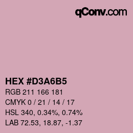 カラーコード: HEX #D3A6B5 | qconv.com