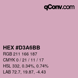 Código de color: HEX #D3A6BB | qconv.com