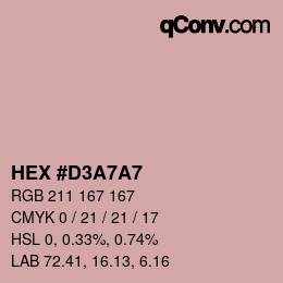 颜色代码: HEX #D3A7A7 | qconv.com