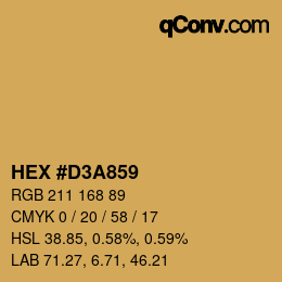 Color code: HEX #D3A859 | qconv.com