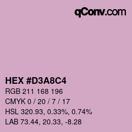 Color code: HEX #D3A8C4 | qconv.com