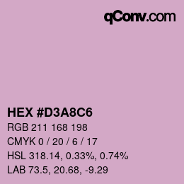 Color code: HEX #D3A8C6 | qconv.com