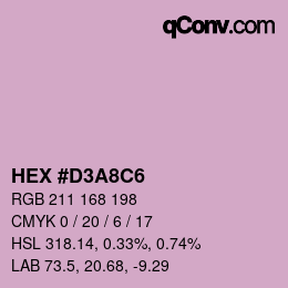 Color code: HEX #D3A8C6 | qconv.com