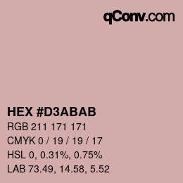 Color code: HEX #D3ABAB | qconv.com