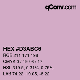 Code couleur: HEX #D3ABC6 | qconv.com