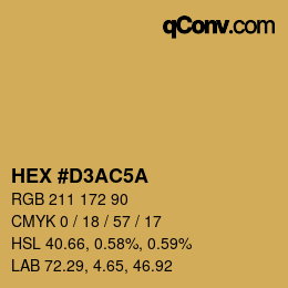 Color code: HEX #D3AC5A | qconv.com