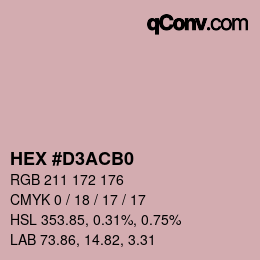 Color code: HEX #D3ACB0 | qconv.com