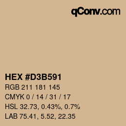 Color code: HEX #D3B591 | qconv.com