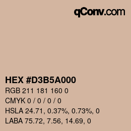 Color code: HEX #D3B5A000 | qconv.com