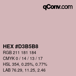 Color code: HEX #D3B5B8 | qconv.com