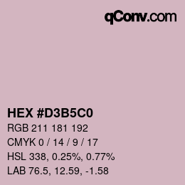 Color code: HEX #D3B5C0 | qconv.com
