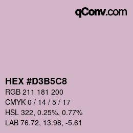 Color code: HEX #D3B5C8 | qconv.com