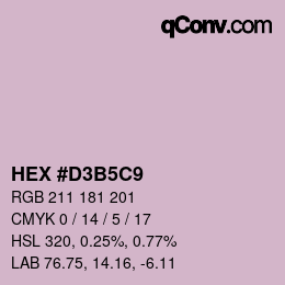 Color code: HEX #D3B5C9 | qconv.com