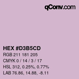 Color code: HEX #D3B5CD | qconv.com