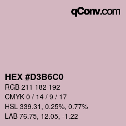 Color code: HEX #D3B6C0 | qconv.com