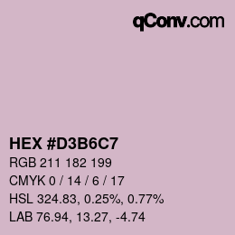 Color code: HEX #D3B6C7 | qconv.com
