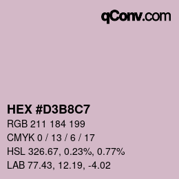 Color code: HEX #D3B8C7 | qconv.com