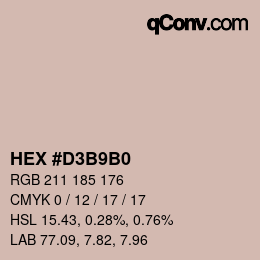 Color code: HEX #D3B9B0 | qconv.com