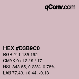 Color code: HEX #D3B9C0 | qconv.com
