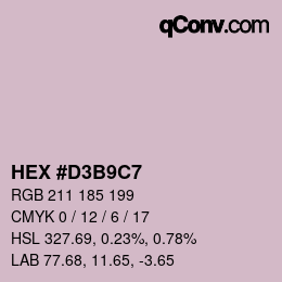 Color code: HEX #D3B9C7 | qconv.com