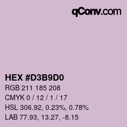 Color code: HEX #D3B9D0 | qconv.com