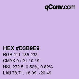 Color code: HEX #D3B9E9 | qconv.com
